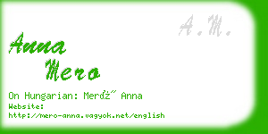 anna mero business card